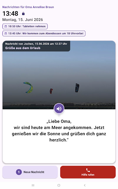 Nachrichtenbildschirm
